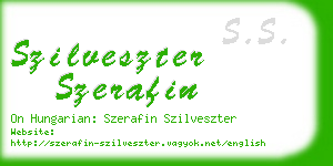 szilveszter szerafin business card